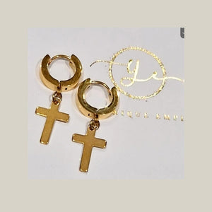 Cross earings  Men